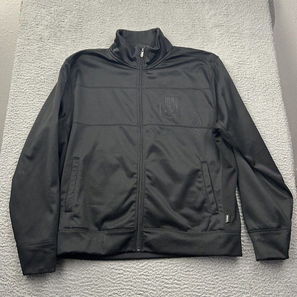 Icon Motorcycle Full Zip Black Sweatshirt Mens Size XL Riding Bike